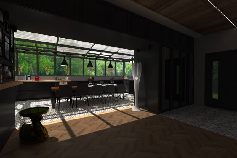 Meuble de rangement en soubassement